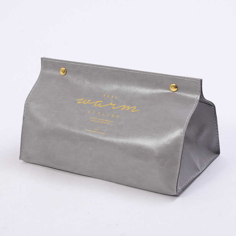 Hộp Đựng Khăn Giấy Để Bàn Bằng Da Thiết Kế Đơn Giản