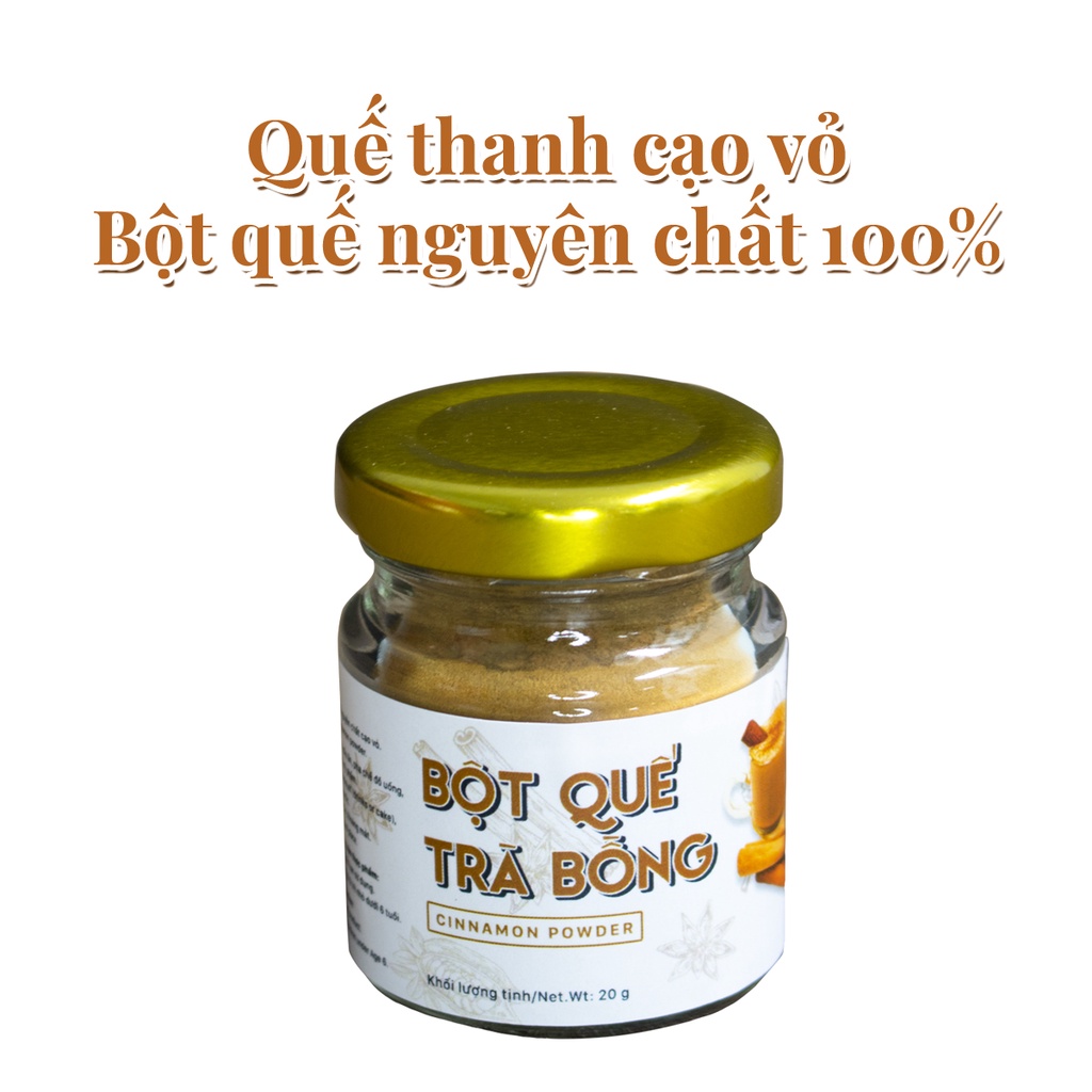 [Mã BMBAU50 giảm 7% đơn 99K] [Hàng Tặng Không Bán] Bột quế nguyên chất Trà Bồng hủ 20g - 100% Quế thanh cạo vỏ