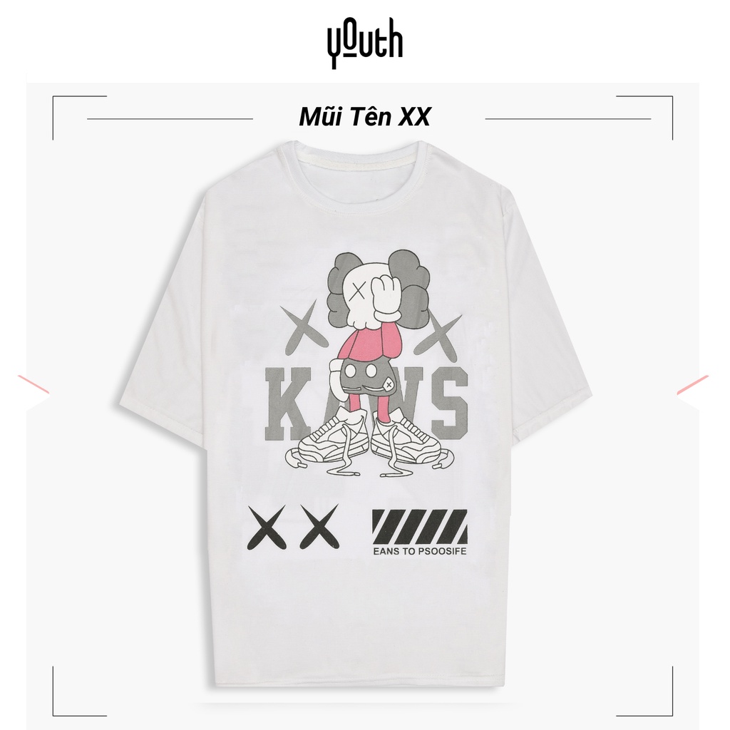 Áo thun nam nữ unisex YOUTH form rộng cổ tròn tay lỡ vải Cotton xịn FreeSize(38-65Kg) - Sadboiz signature