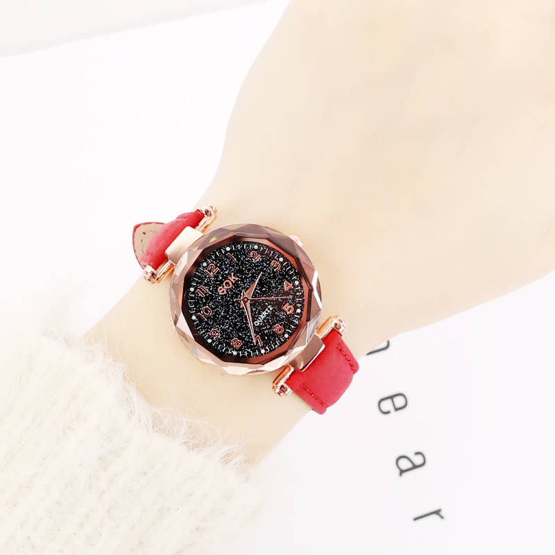 INS Girl Heart Watch Nữ sinh viên Phiên bản Hàn Quốc của Hoa anh đào đơn giản Kỹ thuật số Ngôi sao Đồng hồ đeo tay nữ Th