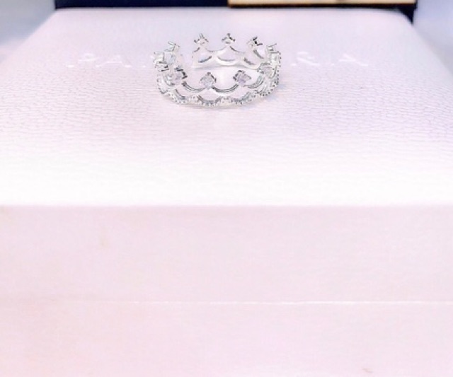 Nhẫn vương miện quanh vòng dễ thương bạc NGỌC MẬU nhiều mẫu