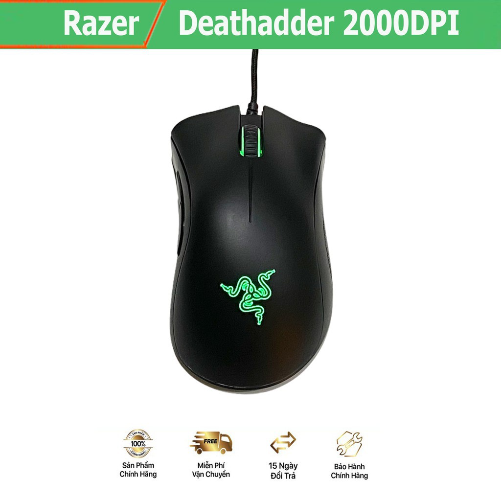 【Chuột máy tính】Chuột Gaming Razer Deathadder 2000DPI hàng chính hãng