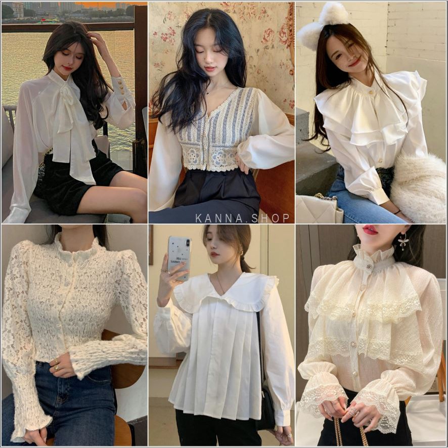 (ORDER) Áo nữ kiểu ulzzang tiểu thư AK1400