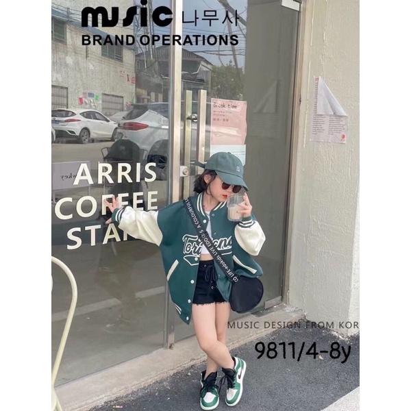 Khoác bomber Qc bé gái