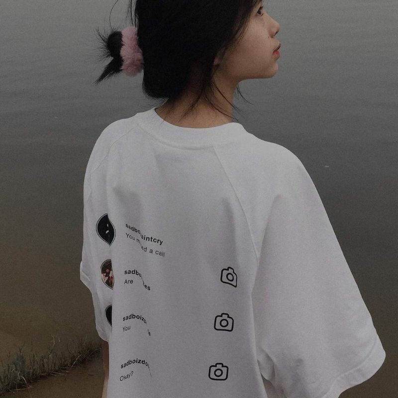 Áo Thun In Hình Sadboy Taram 2 Màu Đen - Trắng, Áo Phông Tay Lỡ Unisex Nam Nữ