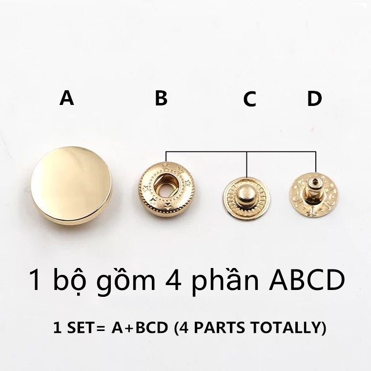 10 Bộ nút bấm bằng hợp kim kẽm tiện dụng