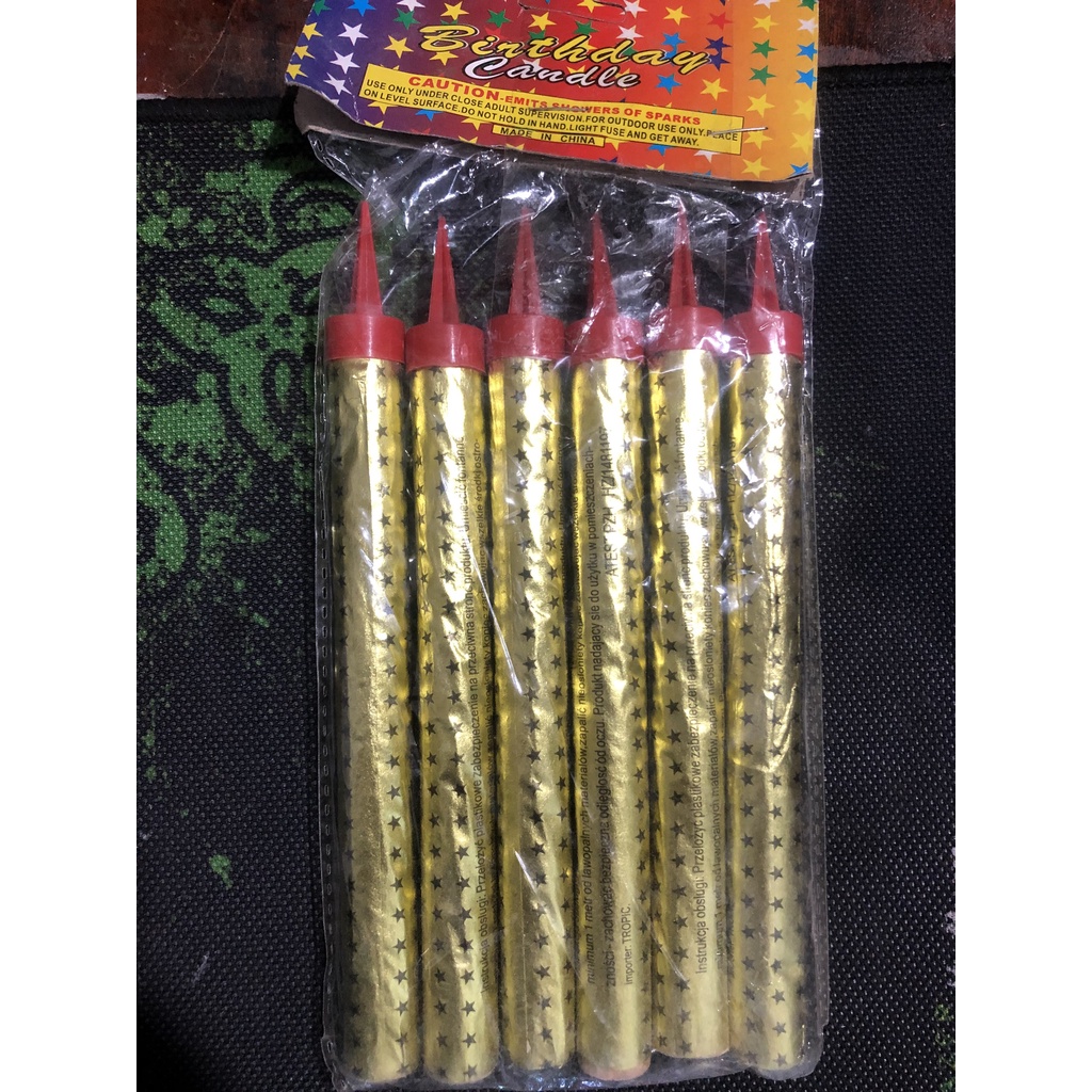 Vỉ 6 Cây Nến Nến Phụt Sinh Nhật Các Cỡ