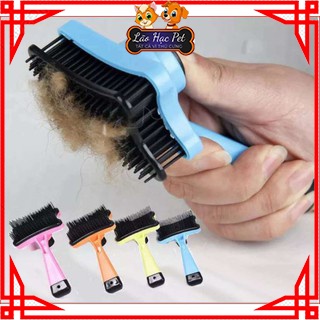 Lược chải lông chó mèo - Lược bấm nút đẩy lông chó