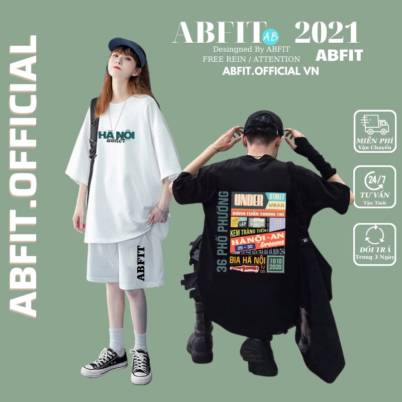 áo thun tay lỡ nam nữ unisex ABFIT áo phông form rộng thun cotton đẹp freesize tee basic