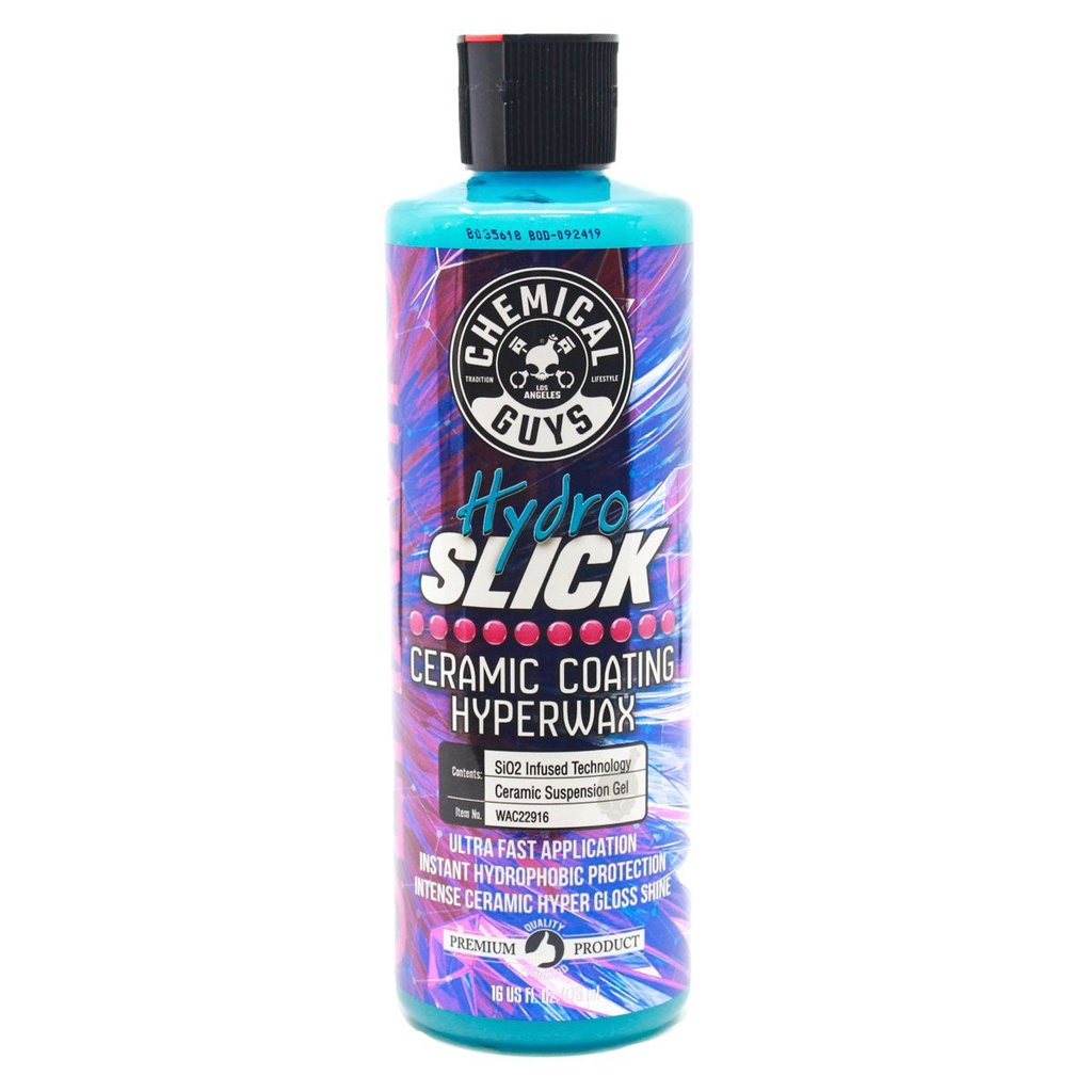 Ceramic Wax phủ bảo vệ xe Chemical Guys HydroSlick Ceramic Coating Hyperwax, bảo vệ xe hiệu quả suốt năm, 478ml