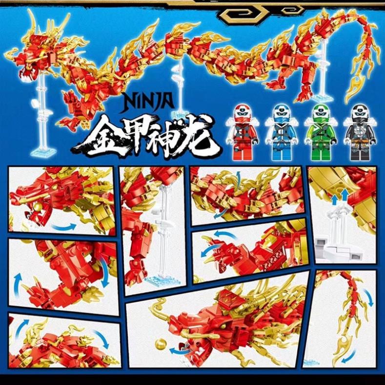 Bộ Đồ Chơi Xếp Hình Lắp Ghép Ninja Rồng Cho Bé, Lắp Ráp Dragon