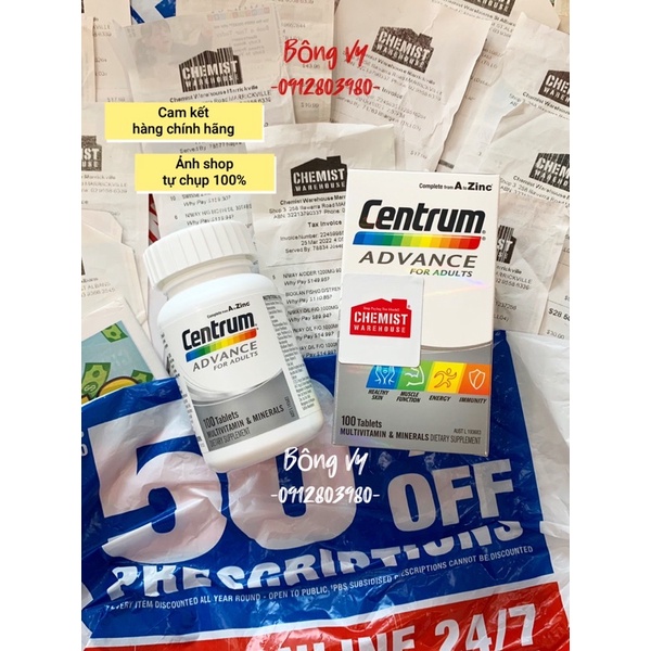 Vitamin tổng hợp hỗ trợ tăng cường sức khoẻ dành cho người lớn CENTRUM Advance 100 viên