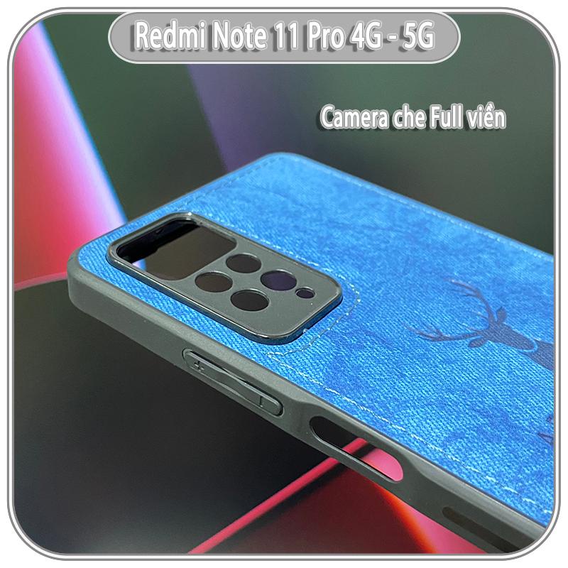Ốp lưng cho Xiaomi Redmi Note 11 Pro 4G 5G giả da con hươu DEER