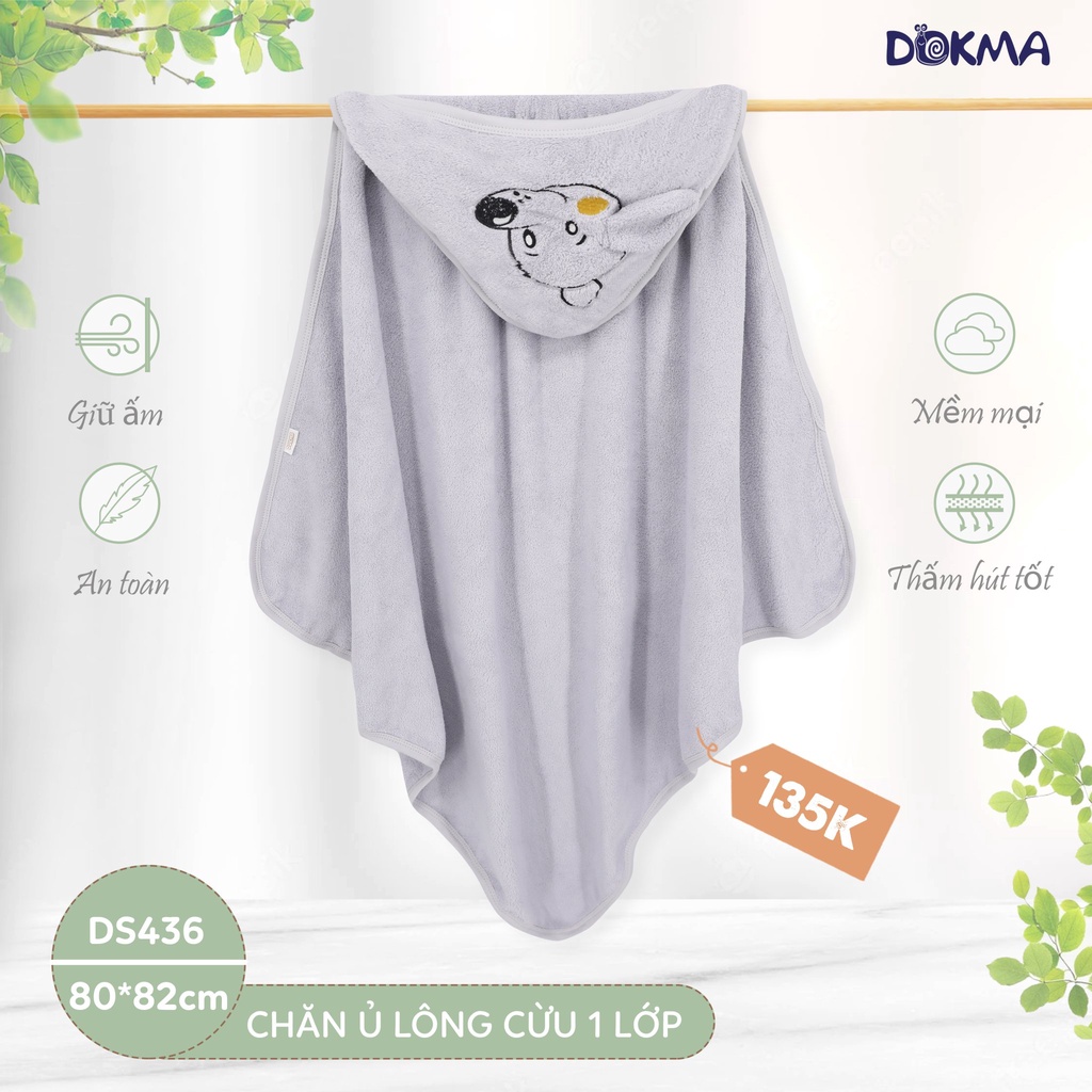 [CHÍNH HÃNG] Chăn ủ lông cừu 1 lớp kích thước 80*82cm DS436 Dokma