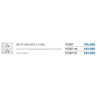 Ổ cắm đôi 3 chấu Simon 16A-250V 711287