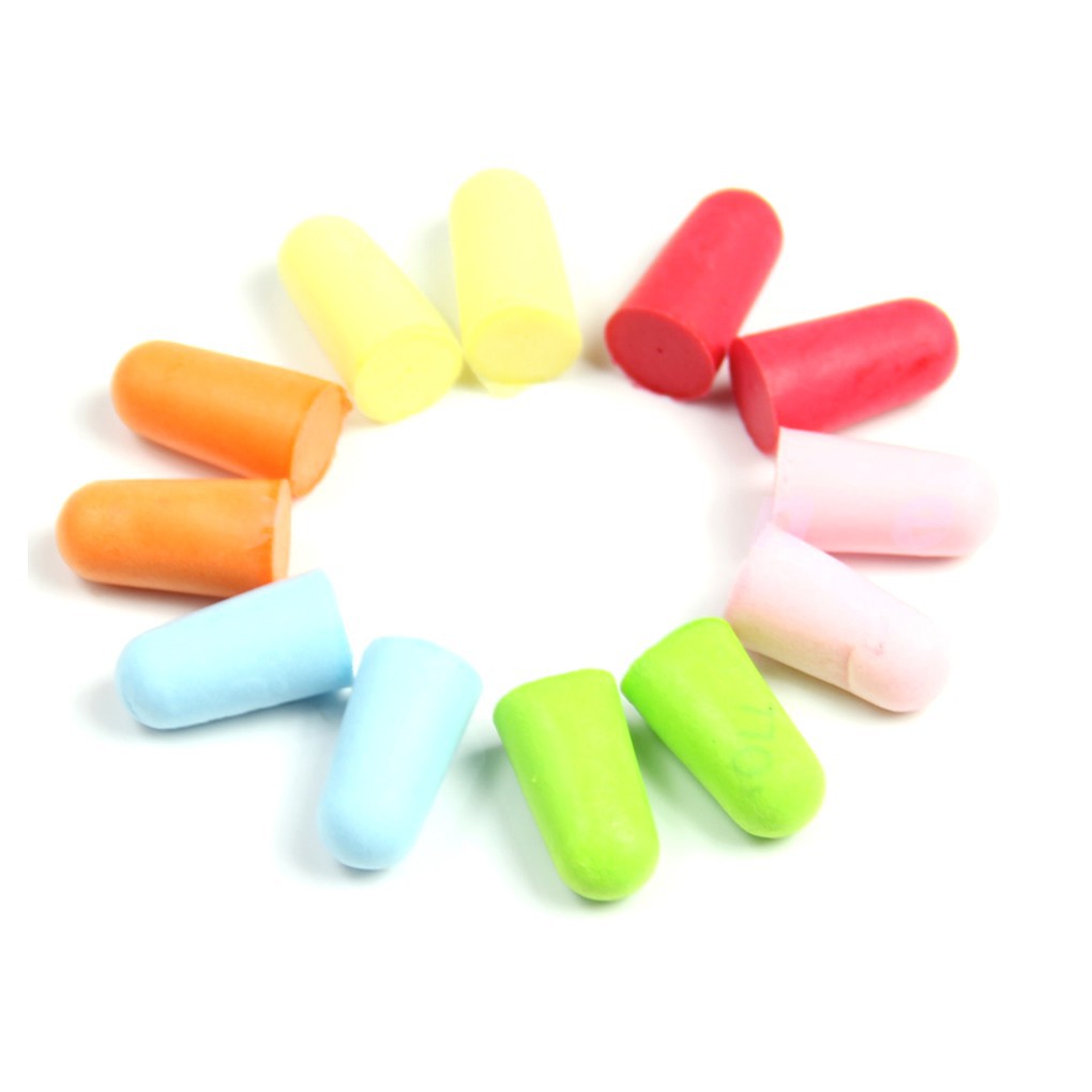 Set 50 cặp nút bịt tai chống ồn khi ngủ 23mmx12mm/0.9''x0.47''