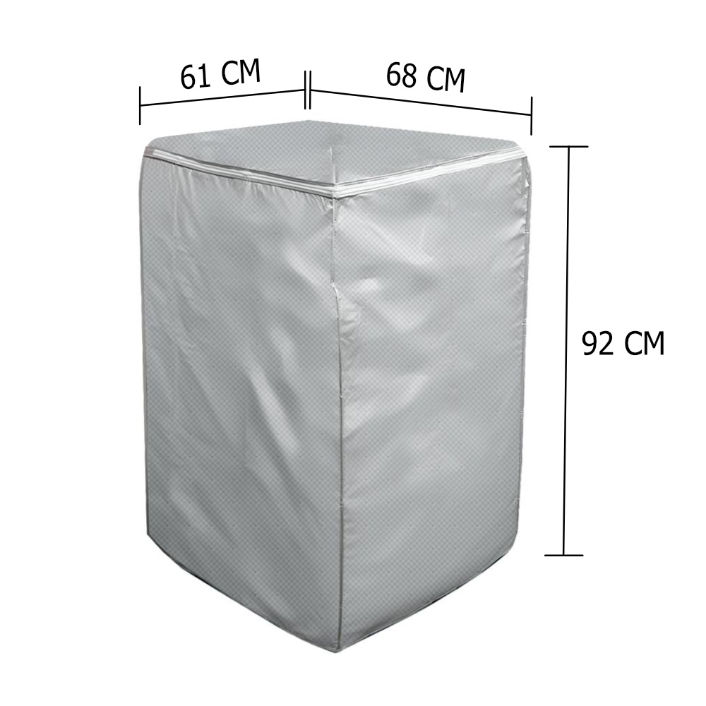 HomeBase Tấm phủ máy giặt cửa trên bằng nhựa Thái Lan PVC cỡ L W61xH92xD68 màu xám