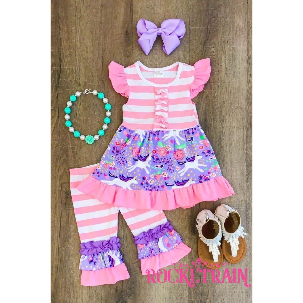 Set áo thun sát nách + quần legging cho bé gái