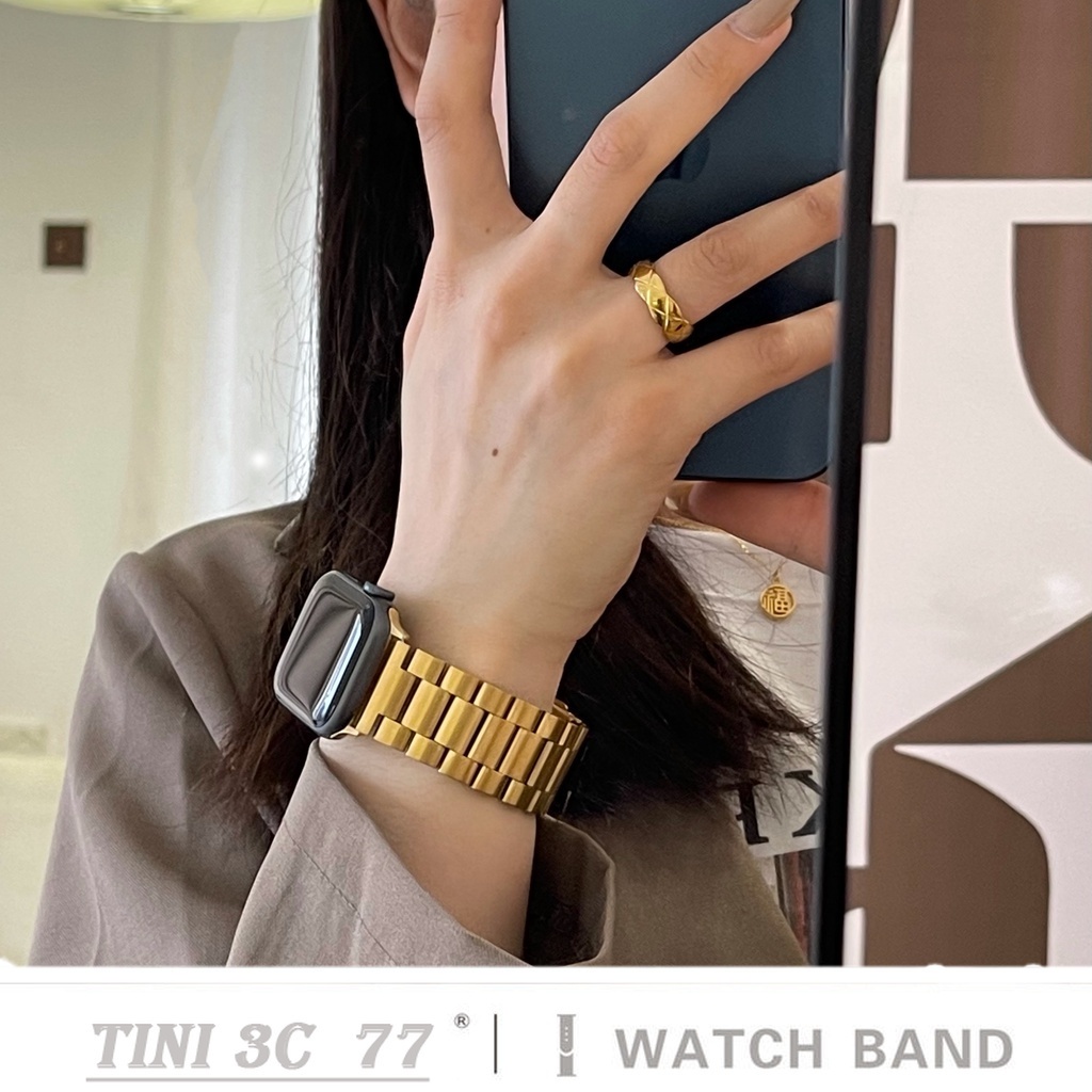 Dây đeo đồng hồ thông minh bằng kim loại cho Apple Watch Series IWatch 8/7/6/5/4/3/SE S8 Ultra 49mm 38mm 40mm 41mm 42mm 44mm 45mm