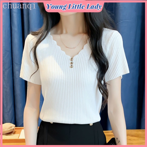 Áo thun tay ngắn dáng rộng Plus Size chất liệu lụa lạnh thời trang mùa hè dành cho nữ