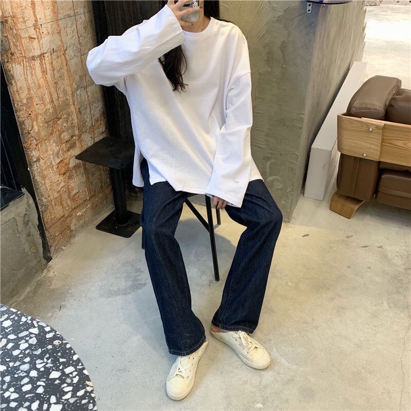 [ Taobao ] Áo nữ sinh tay dài xẻ bên hông | BigBuy360 - bigbuy360.vn