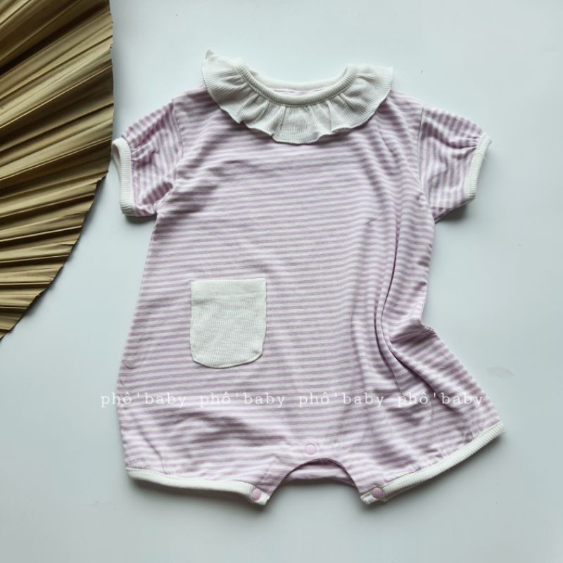 bộ liền thân kẻ túi bé gái pettit