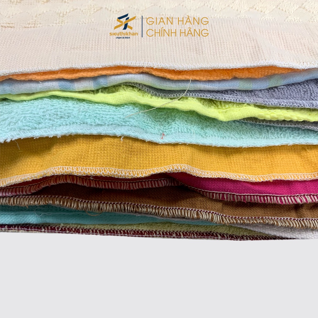 Khăn lau cotton nhiều màu bán cân, thấm nước, tiết kiệm - KCC9