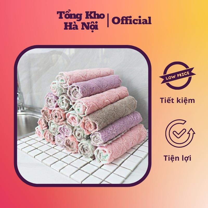 Combo 5 khăn bông lau tay 2 mặt siêu thấm (KLT04)