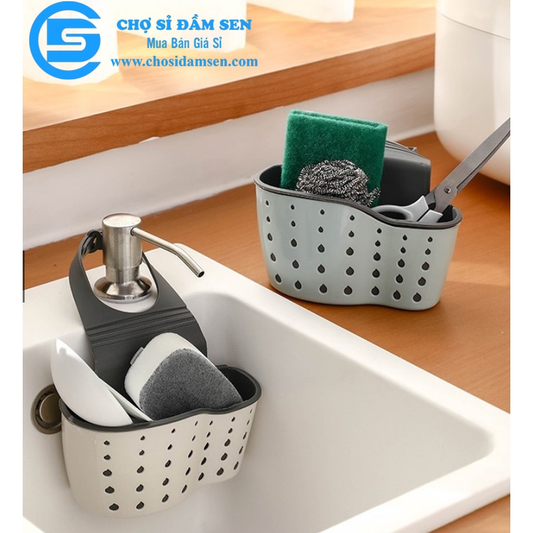 Giỏ Đựng Giẻ Lưới Rửa Bát Loại Dày 2 lớp treo bồn rửa chén bát, Giỏ treo đa năng G340-GiotreoBRC-2lop