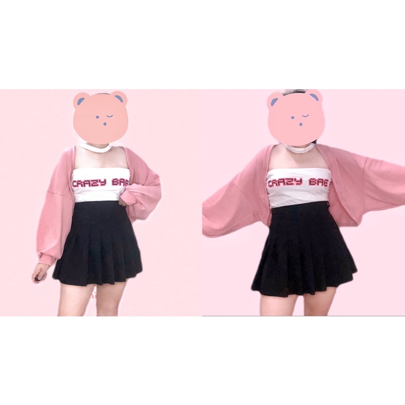 Áo croptop/ khoác tay bồng bigsize