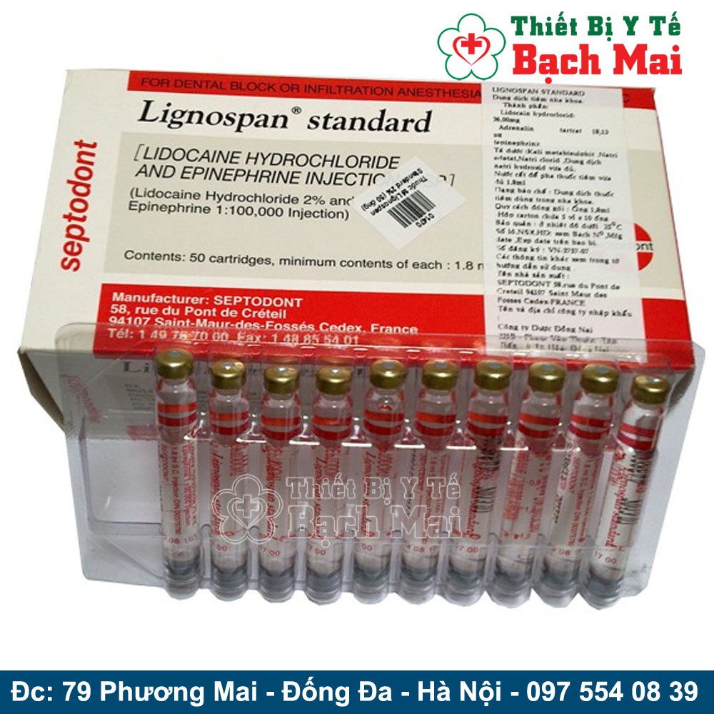Thuốc Tê Pháp Hộp 50 ống - Tê Tiêm Pháp