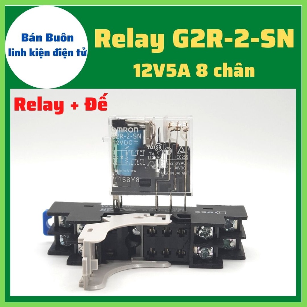 Relay 12V 8 chân, role 12V G2R-2-SN