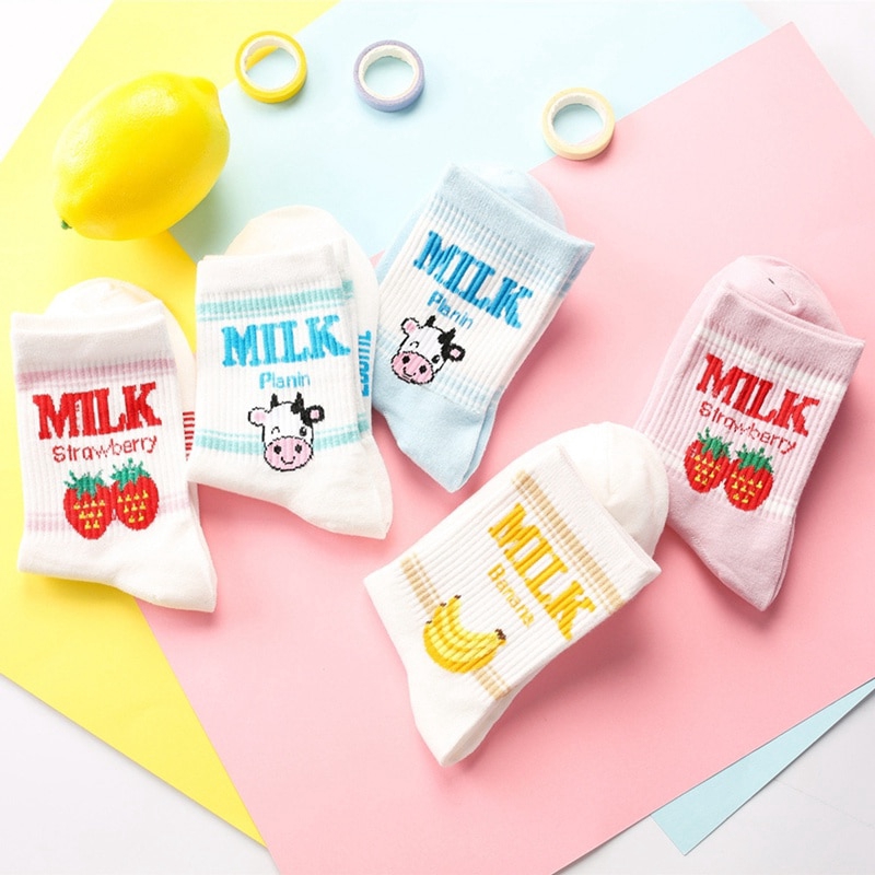 Tất nữ mềm mại in hình dễ thương