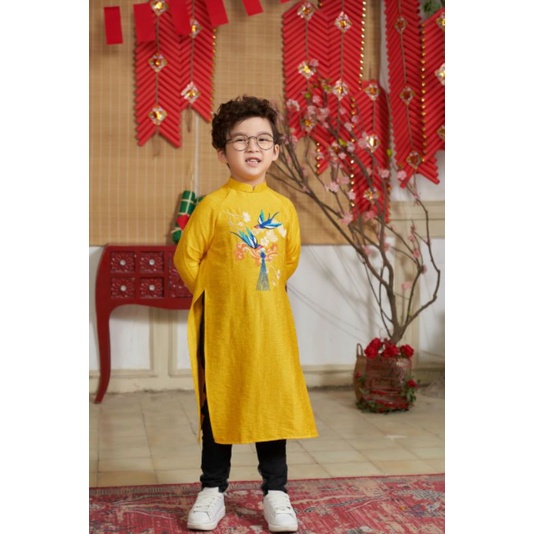🥰 Siêu phẩn  Áo dài cách tân bé trai thiết kế cao cấp đẹp hàng may kĩ fom chuẩn. áo dài đẹp giá rẻ