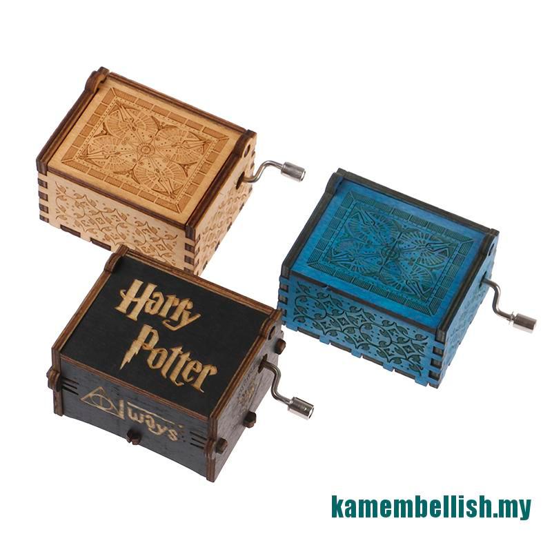 Hộp Nhạc Bằng Gỗ Hình Đồng Hồ Harry Potter