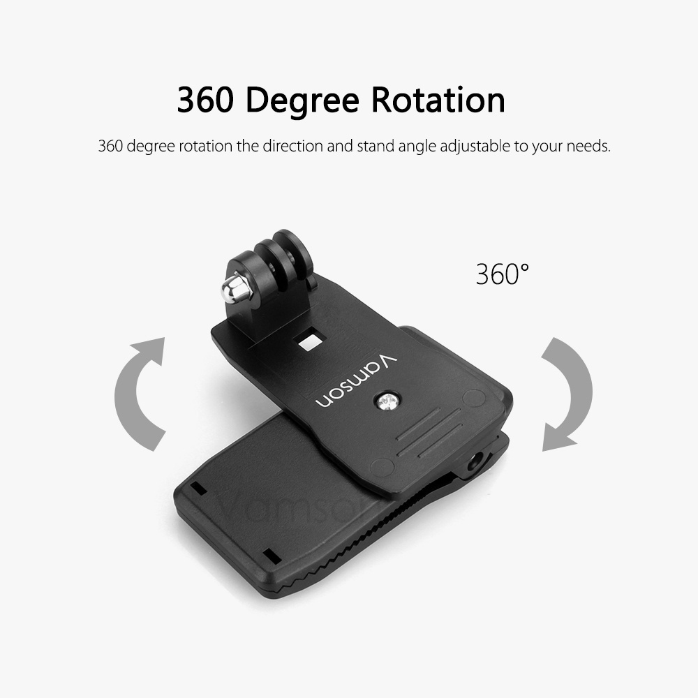 Kẹp Gắn Camera Gopro Go Pro Hero 7 6 5 4 360 Độ Cho Xiaomi yi SJCAM SJ4000 VP512