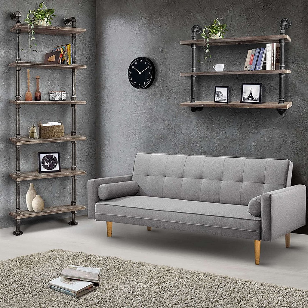 Kệ ống nước treo tường 3 tầng decor trang trí nhà và quán cafe bằng ống săt sáng tạo đẹp, độc, lạ