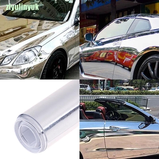 Miếng dán xe hơi màu bạc bóng co giãn bằng Vinyl
