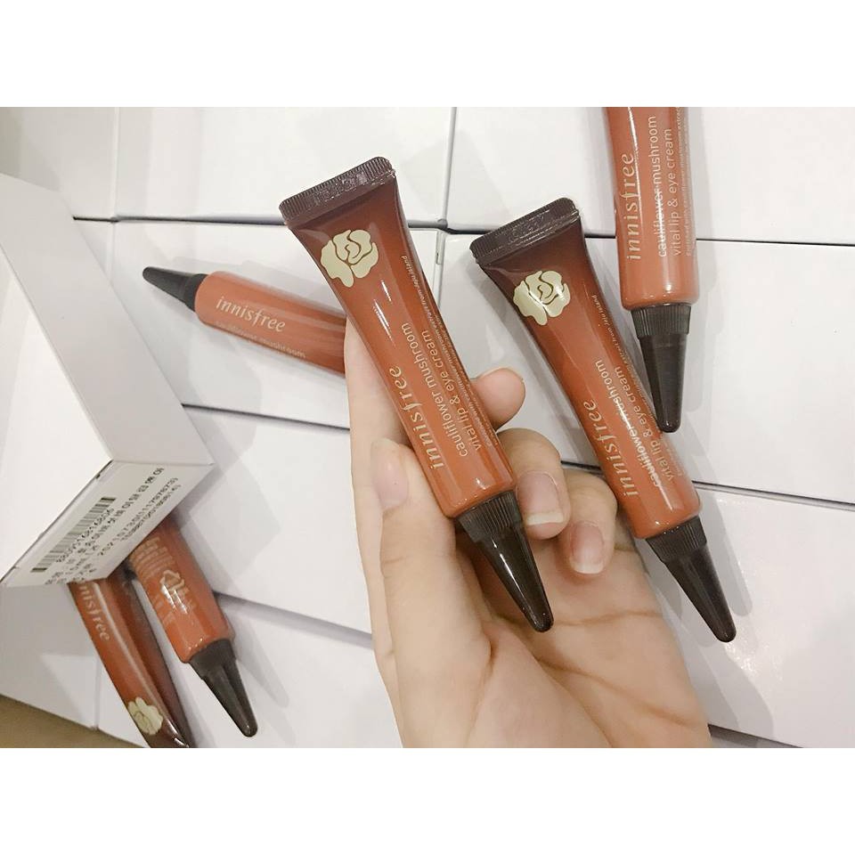 Kem Dưỡng Thâm Mắt Môi Innisfree Cauliflower Mushroom Vital Lip & Eye Cream 15mll | BigBuy360 - bigbuy360.vn