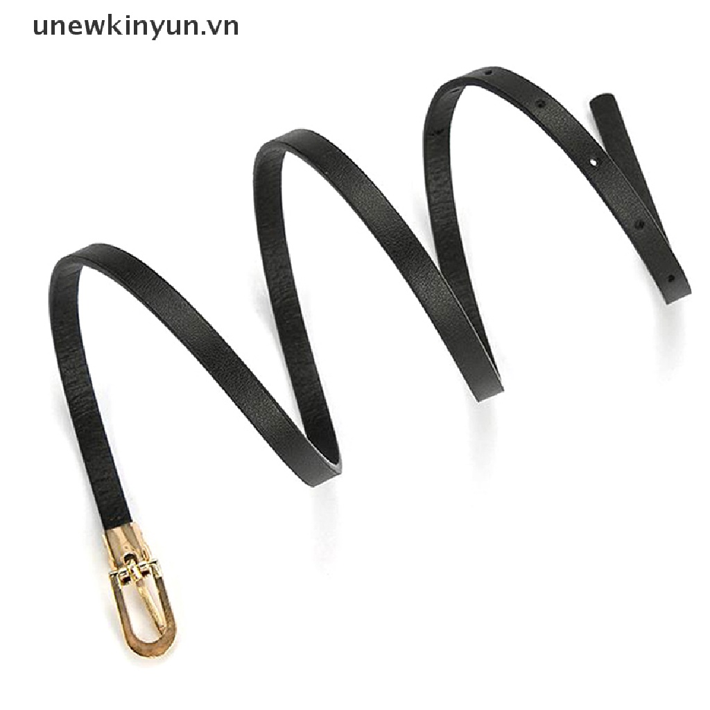 Thắt lưng da bản nhỏ màu kẹo ngọt xinh xắn cho nữ