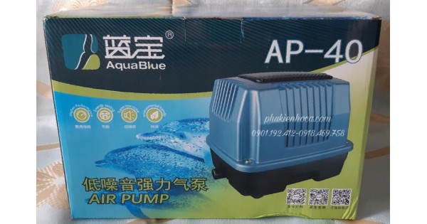 [Siêu Sale] Combo Máy sủi Oxy Aquablue Ap-40 + 1kg nham thạch dành cho Hồ Cá