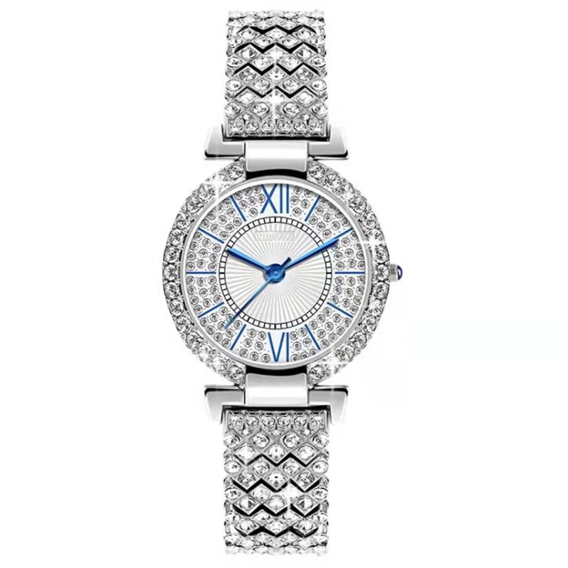 Đồng Hồ Quartz Đính Đá Sang Trọng Với 108 Ngăn Chống Thấm Nước