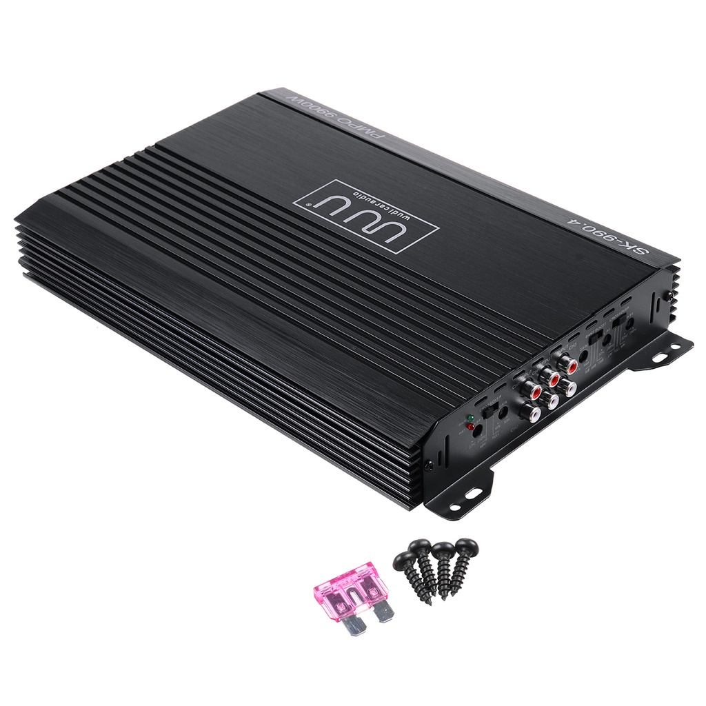 Bộ Khuếch Đại Âm Thanh Hợp Kim Nhôm 9900w 12v 4 Kênh Chuyên Dụng Cho Xe Hơi