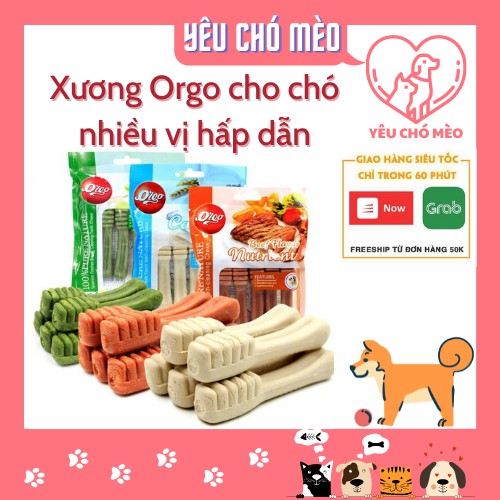 Xương Gặm Orgo Sạch Răng Thơm Miệng Cho Chó nhiều vị