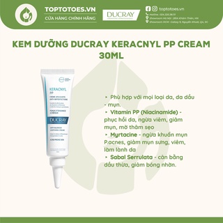 Kem giảm và ngừa mụn Ducray Keracnyl PP Cream 30ML [NHẬP KHẨU CHÍNH HÃNG 100%]