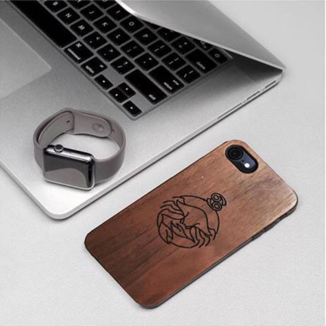 Iphone 7/8 - Ốp gỗ may mắn - 12 cung hoàng đạo