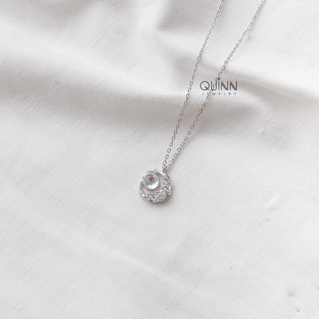 Dây chuyền Moonstone, dây chuyền nữ bạc 925 đá mặt trăng, vòng cổ nữ bạc 925