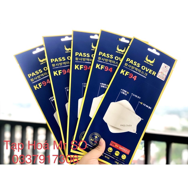 Khẩu trang KF94 4 lớp PASS OVER nội địa Hàn Quốc(황사방역마스크)
