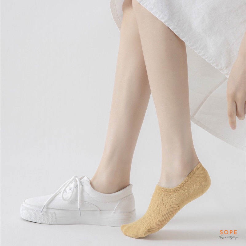 Tất vớ lười nữ nam chất liệu vải Hàn co giãn bốn chiều, phong cách trẻ trung - Sope Shop
