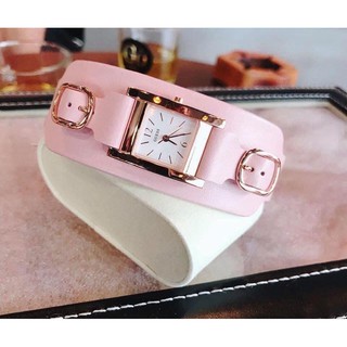 (Auth) ĐỒNG HỒ NỮ GUESS BLUSH PINK BUCKLED CUFF